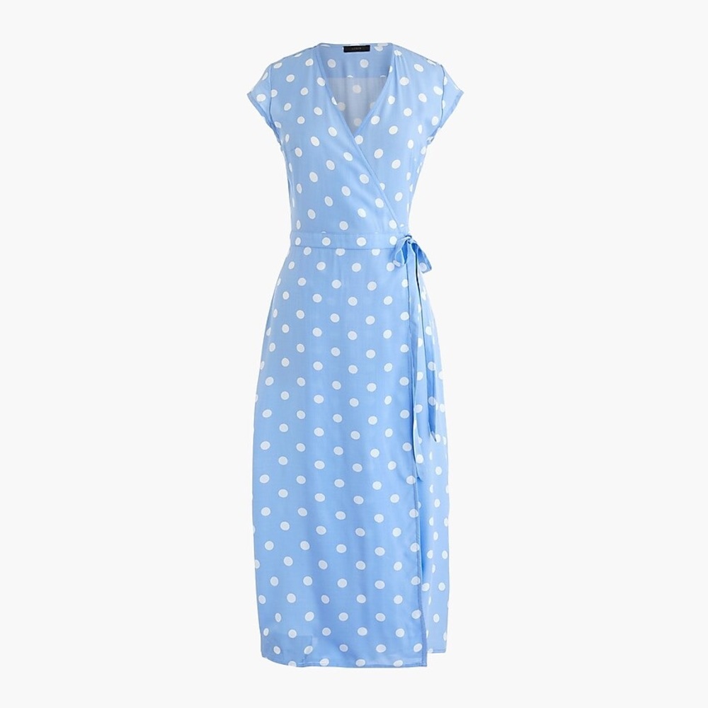 NWOT J. Crew Midi Wrap Dress.